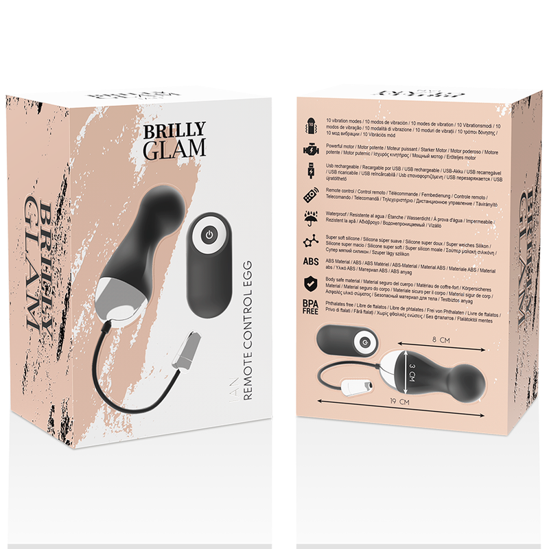 Вибриращо яйце с дистанционно управляние BRILLY GLAM - IAN - SexVibe