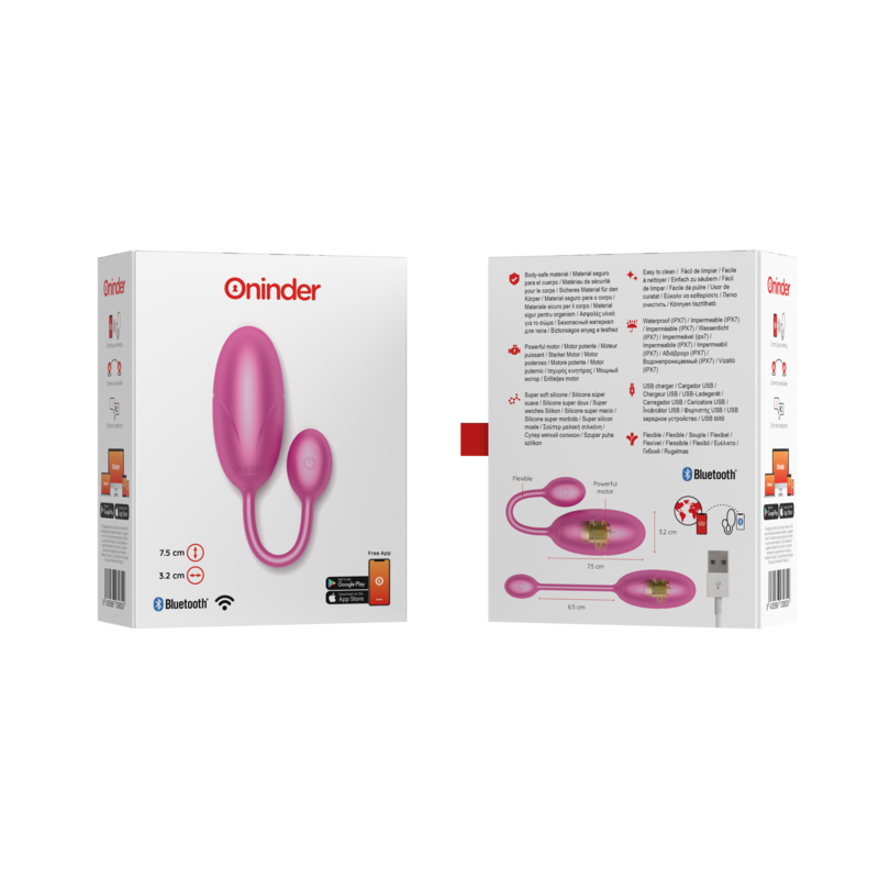 Вибриращо яйце с приложение ONINDER - TOKYO pink