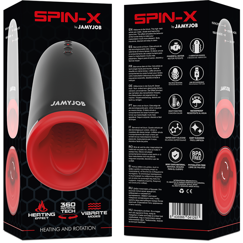 Мастурбатор с ротация и затопляне JAMYJOB - SPIN-X - SexVibe