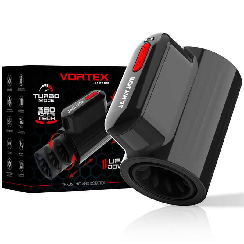 Мастурбатор с тласкащи движения и ротация JAMYJOB - VORTEX TURBO - SexVibe