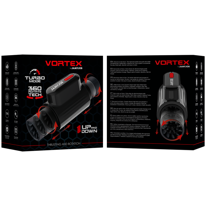 Мастурбатор с тласкащи движения и ротация JAMYJOB - VORTEX TURBO - SexVibe