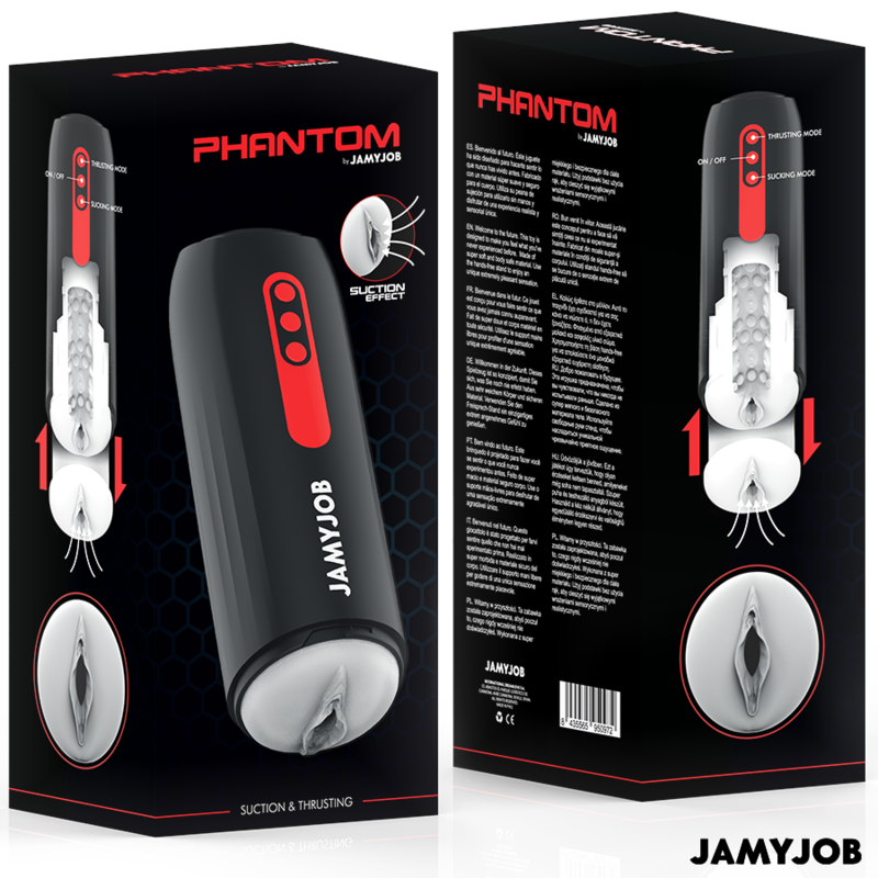 Мастурбатор с 5 вида засмукващи и тласкащи движения JAMYJOB - PHANTOM - SexVibe