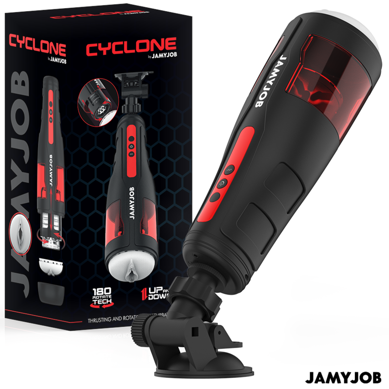 Мастурбатор с 10 вида засмукващи и тласкащи движения JAMYJOB - CYCLONE - SexVibe