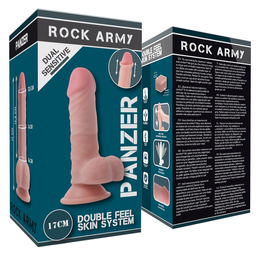 Реалистично дилдо PANZER - 17 CM - SexVibe