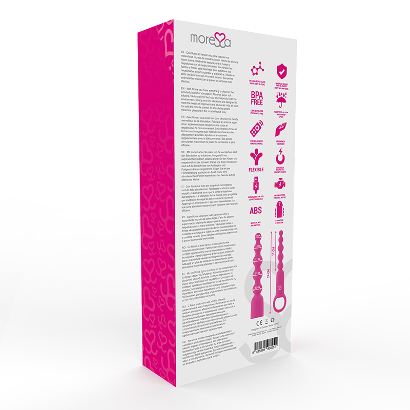 Анални топчета с дистанционно управление MORESSA - RONIE - SexVibe