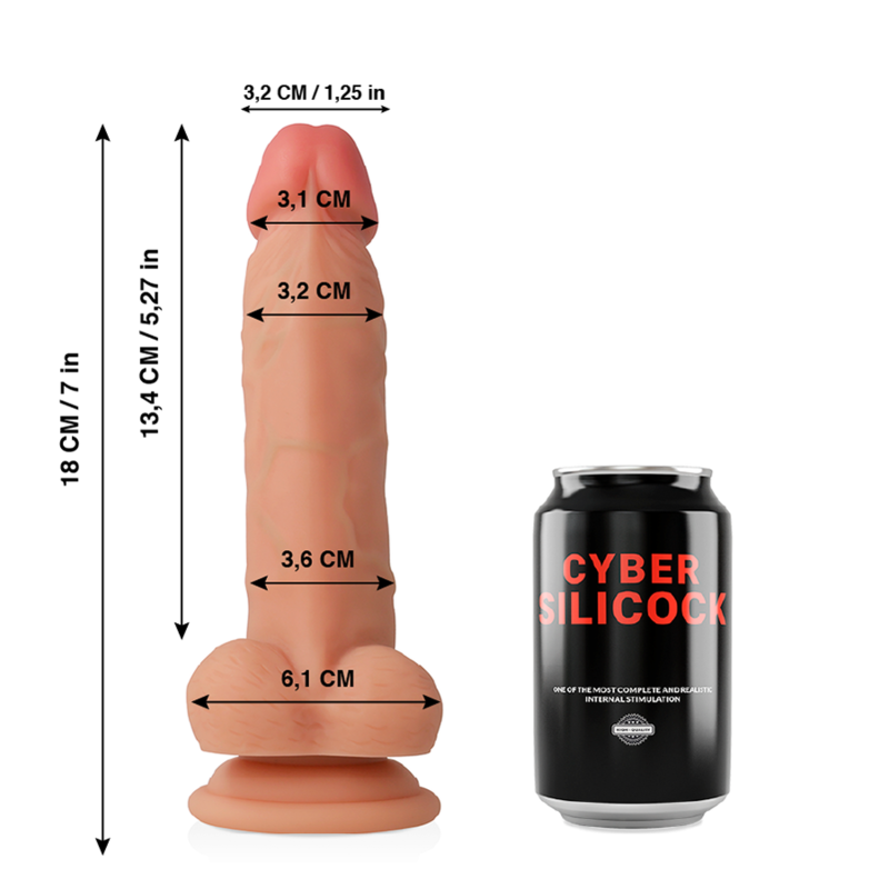 Реалистично кибер дилдо JUDE- 18 CM - SexVibe