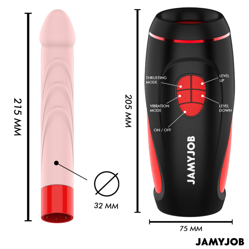 Дилдо мастурбатор с дистанционно управление JAMYJOB PYSTON - SexVibe