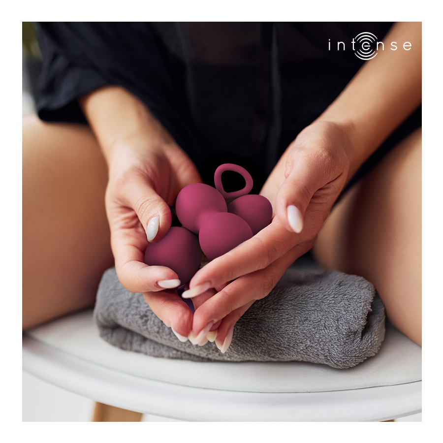 Комплект 3 бр. кегел топчета CHARLI VIOLET за стягане на тазовото дъно