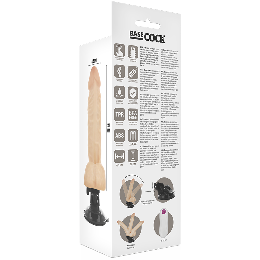 Реалистично дилдо с дистанционно управление BASECOCK - SexVibe