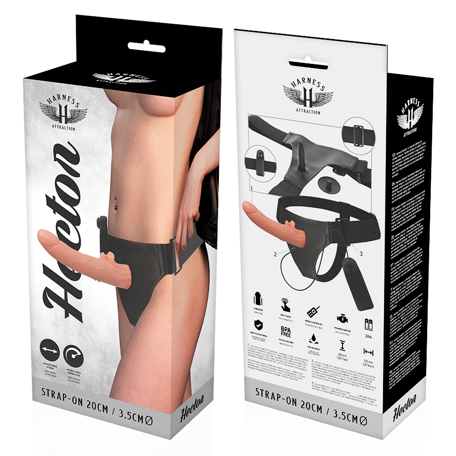 Вибриращ пенис колан HECTOR 20 CM - SexVibe
