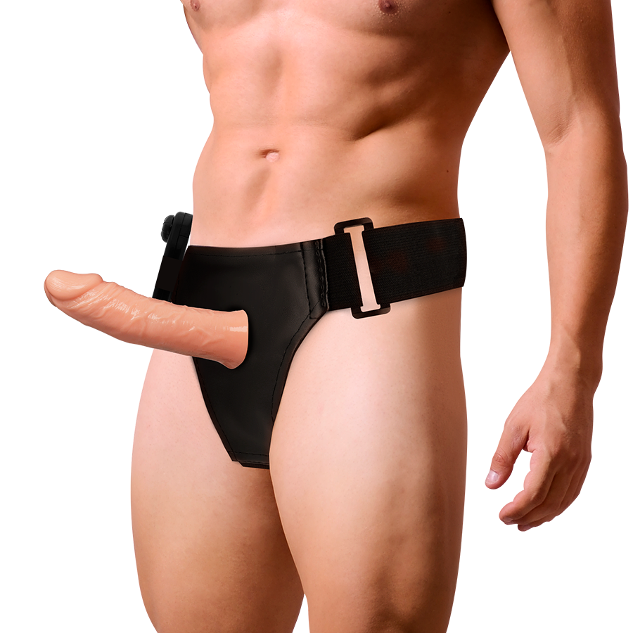 Вибриращ пенис колан с кухо дилдо  BENNY 15 CM - SexVibe