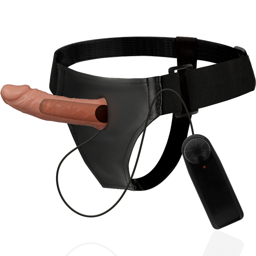 Вибриращ пенис колан с кухо дилдо  BENNY 15 CM - SexVibe