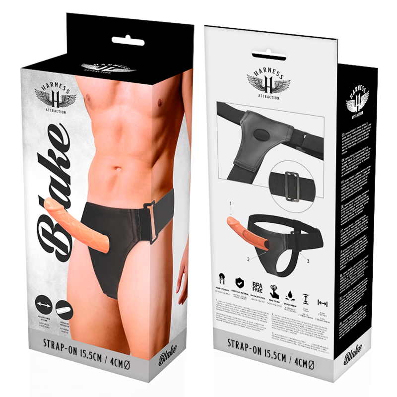 Пенис колан с кухо дилдо BLAKE 15.5 CM - SexVibe